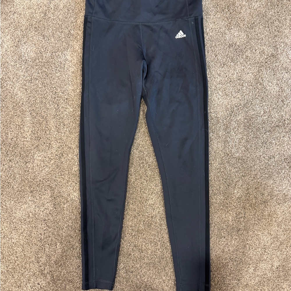 Adidas Black Leggings Athletic Stretchy Full-Length